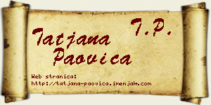 Tatjana Paovica vizit kartica